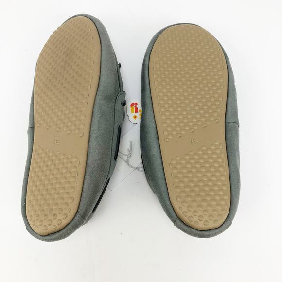 Nordstrom Rack Mens Bonfire Moccasin Slippers XL 13-14 Gray Faux Sherpa NWT - Picture 8 of 9